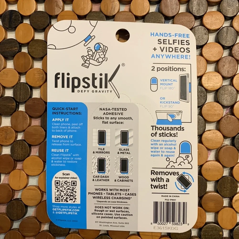 Flipstik phone kickstand